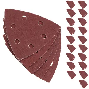 100 Hook Loop Delta Sanding Abrasive Discs Pads 93mm Triangle 80 Grit Medium