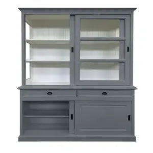 Jacksonport Display Cabinet Trafic Grey/White