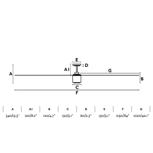 Luminosa Attos LED Ceiling Fan Brown 4 Blades 213cm 20W 3000K