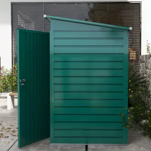 Outsunny 8 x 4FT Metal Garden Storage Shed with Double Doors and 2 Vents, Green