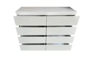 White  8 Drawer Chest of Drawers Matt Finish