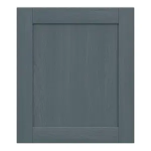 Alpinia Matt dusk blue wood effect Shaker Appliance Cabinet door (W)600mm (H)687mm (T)18mm