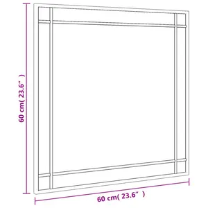 Mirl Rectangle Metal Wall Mirror 60cm H x 60cm W