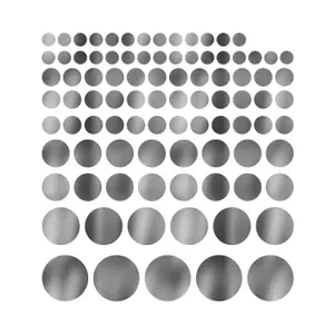 Walplus Silver Metallic Polka Dots X 3 Packs Kids Sticker PVC Silver