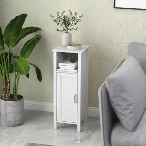 COSTWAY Bathroom Floor Cabinet with Door and Adjustable Shelf