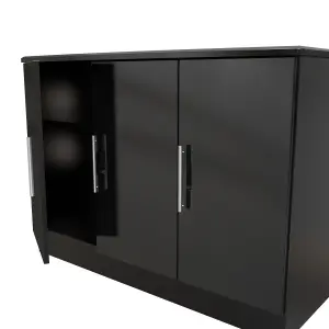 Harrow 3 Door Sideboard in Black Gloss (Ready Assembled)