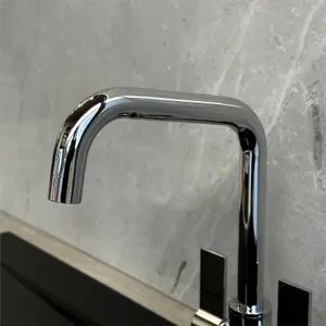 Liquida W18CH Twin Lever D Shape 360 Swivel Spout Chrome Kitchen Mixer Tap