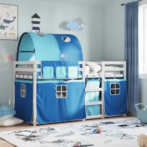 Berkfield Bunk Bed without Mattress Blue 75x190 cm Small Single Solid Wood Pine