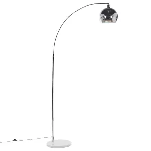 Beliani Modern Metal Floor Lamp Silver PAROO