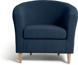 Habitat Fabric Tub Chair - Navy