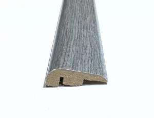 Laminate Wood Flooring MDF End Edge Threshold Trim Long 0.9m Length Strip - Boston Grey Oak