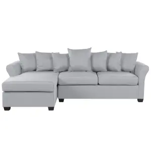 Right-Hand Corner Sofa VIKNA Light Grey Fabric Right Hand