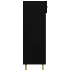 Shoe Cabinet Black 60x35x105 cm Engineered Wood