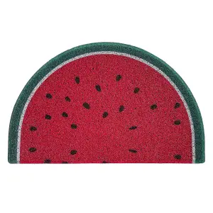 Nicoman Spaghetti Loofah Halfmoon Door Mat 70 x 44cm - Water Melon