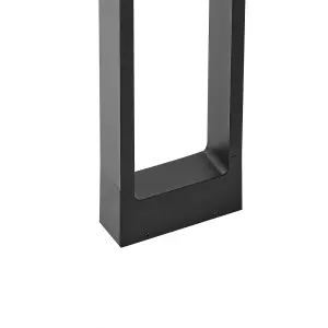 Solar Outdoor LED Bollard Lamp Black MALDEN