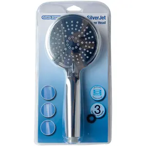 Euroshowers SilverJet Chrome 3 Spray Shower Head