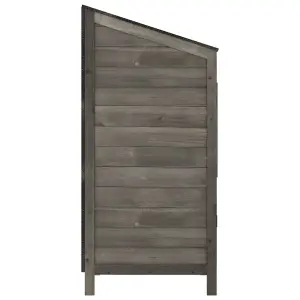 Berkfield Garden Shed Anthracite 55x52x112 cm Solid Wood Fir