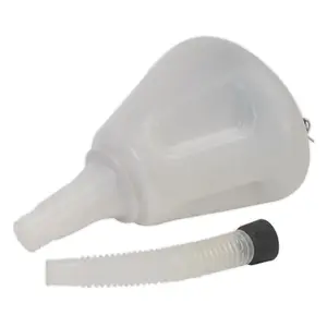 Sealey Funnel With Closing Lid Heavy Duty Polyethylene 200mm White F99200