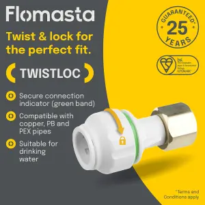 Flomasta White Reducing Pipe fitting adaptor (L)79mm