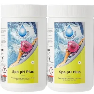 BLUE SPARKLE 2 Kg pH Plus pH Level Increaser Water Quality Improver for All Hot Tubs and Swimming Pools