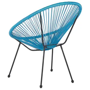 Garden Chair ACAPULCO II PE Rattan Blue