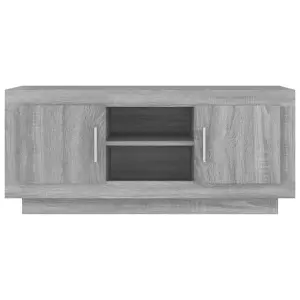 vidaXL TV Cabinet Grey Sonoma 102x35x45 cm Engineered Wood