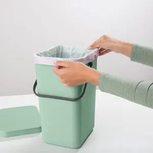 Brabantia Sort & Go Standard Jade green Plastic Bin - 12L Freestanding