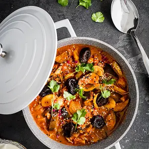 MasterClass Cast Aluminium 24cm Casserole Dish, Grey Ombre