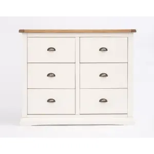 Cosenza 6 Drawer Chest of Drawers Brass Cup Handle