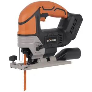 Evolution Cordless R90JGS-Li Jigsaw 18v Li-Ion EXT Inc Multi-Material Blades (Loaded)