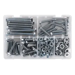 Sealey Setscrew, Nut & Washer Assortment 220pc High Tensile M8 Metric AB051SNW