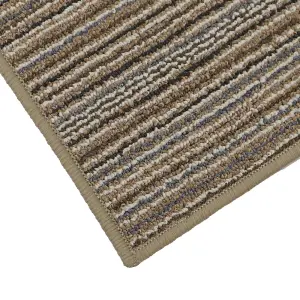 JVL Arona Machine Washable Latex Backed Doormat, 50x80cm, Beige