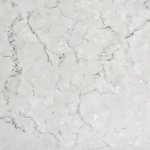 Floor Tiles Self Adhesive Vinyl Flooring Kitchen Bathroom Home White Marble Effect Pack of 4 (0.37sqm)