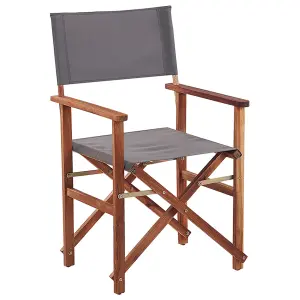 Set of 2 Garden Chairs CINE Acacia Wood Multicolour