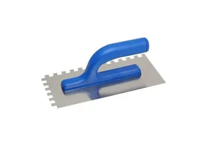 Stainless Steel Notched Trowel 130mm x 270mm / 8mm x 8mm Metal Tiling Float