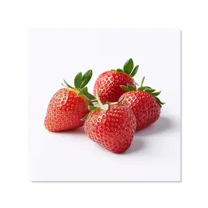 Cluster of Fresh Strawberries Premium Glass Kitchen Splashback W900mm x H650mm