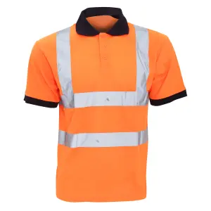 Yoko Hi-Vis Short Sleeve Polo Shirt / Mens Workwear (Pack of 2)