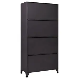 Berkfield Locker Cabinet Anthracite and White 90x45x180 cm Steel