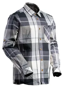 Mascot Customized Checked Flannel Shirt (Stone Grey Checked)  (X Large)