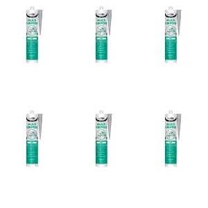 Bond It Multi-Mate GP Multi Purpose Silicone Sealant EU3 Grey  BDMGR(N) (Pack of 6)