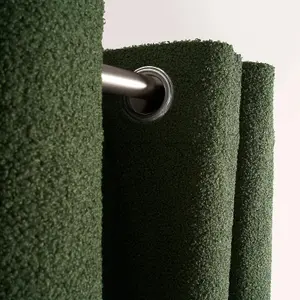 OHS Eyelet Blackout Pair Ready Made Curtains, Forest Green - 66" x 54