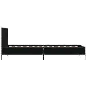 Berkfield Bed Frame without Mattress Black 90x190 cm Single