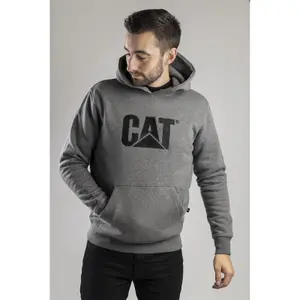 Caterpillar Trademark Hooded Pullover Work Jumper Grey - M