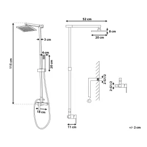 Mixer Shower Set with Rainshower TAGBO Gold