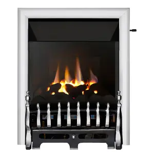 Focal Point Blenheim high efficiency Chrome effect Slide control 4.05kW Gas Fire