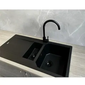 Franke UBG651MB Urban 1.5 Bowl FraGranite Reversible Matt Black Kitchen Sink