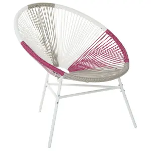 Garden Chair ACAPULCO PE Rattan Fuchsia Pink