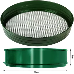 Garden Sieve Soil Sieve Metal Large Riddle Garden Riddle - Ideal Gardening Tool, Soil Sifter and Compost Filter 6mm 1/4 I