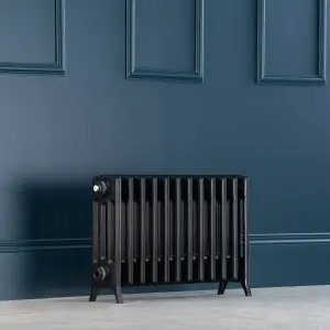 Arroll Edwardian Cast aluminium Anthracite Grey 12 Column Radiator, (W)728mm x (H)450mm