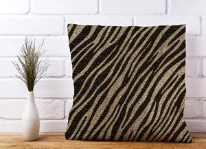 Golden Zebra Print Cushions 45cm x 45cm